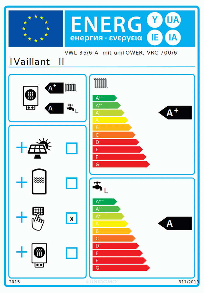 Vaillant Luft/Wasser Wärmepumpe aroTHERM plus VWL mit uniTOWER plus VIH QW