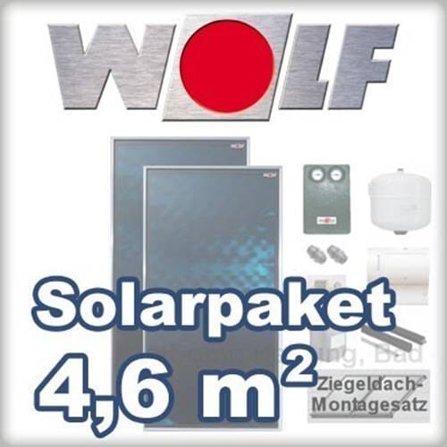 Wolf Solaranlage 2 Kollektoren TopSon F3-1 4,6 m² SM2