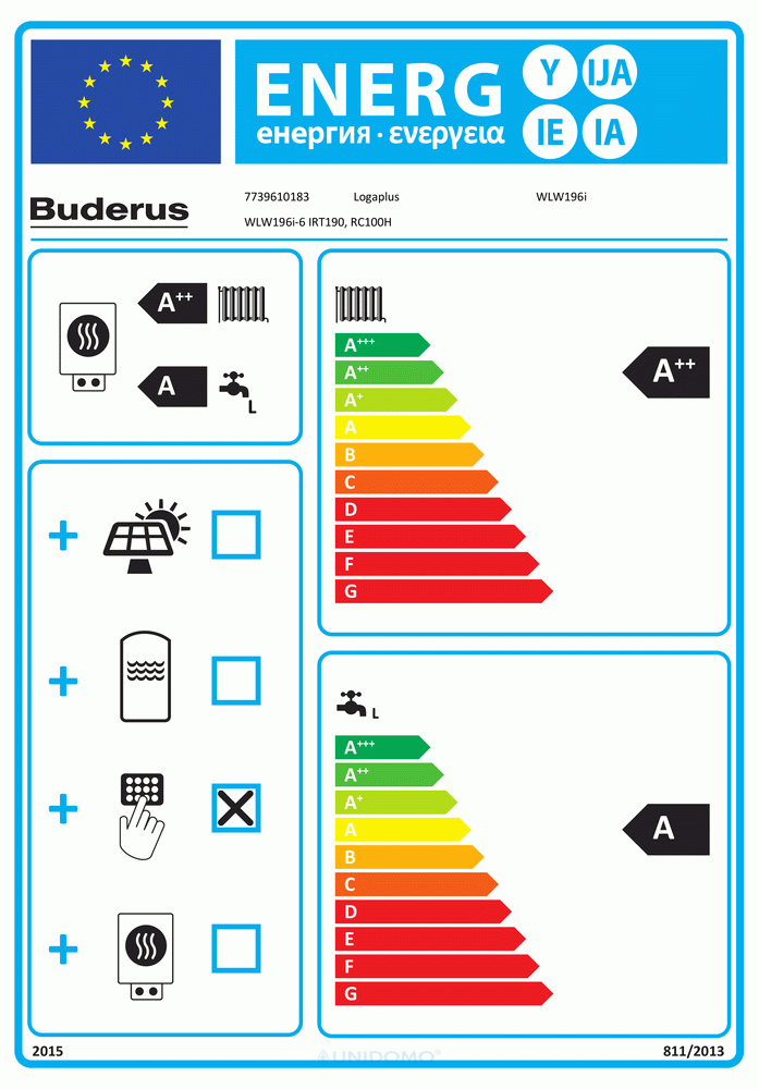 Buderus Logaplus-Paket WLW196 iIR-1 WLW196i-6 IRT190 1HK