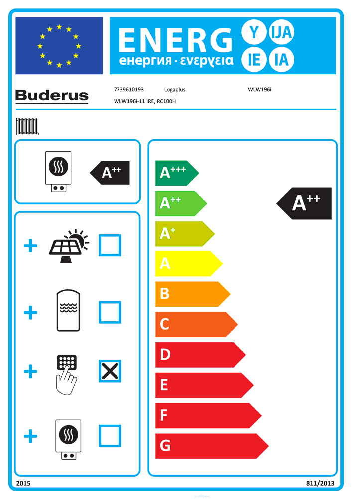 Buderus Logaplus-Paket WLW196 iIR-3 WLW196i-11 IRE 1HK SH400 RW