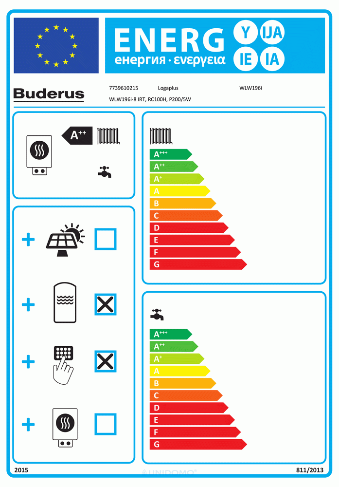 Buderus Logaplus-Paket WLW196 iIR-9 WLW196i-8 IRT190 1HK P200/5 W