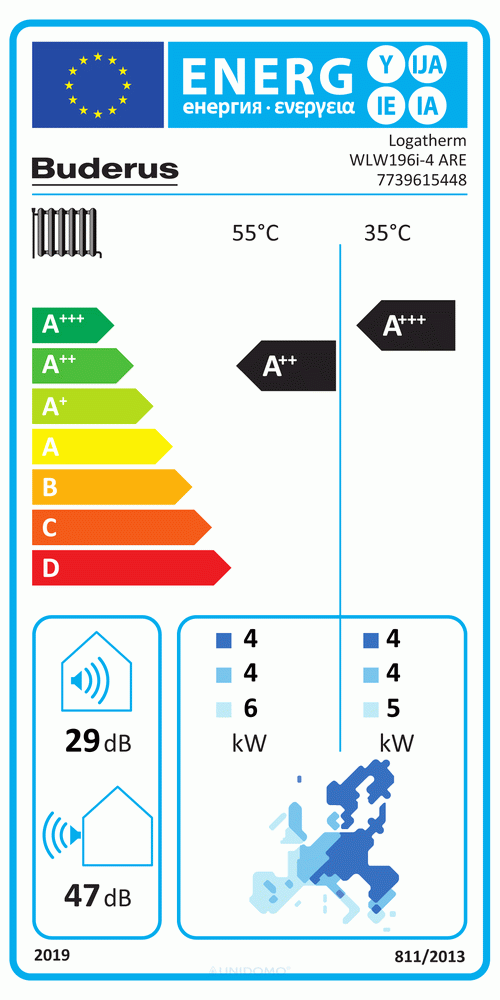 Buderus Luft/Wasser-Wärmepumpe WLW196i-4/6/8/11/14 ARE rev.monoenerg.,schwarz