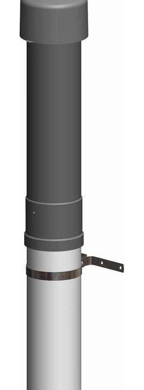 ATEC Abgas Dachhochführung DN 80/125 konzentrisch schwarz 650 mm