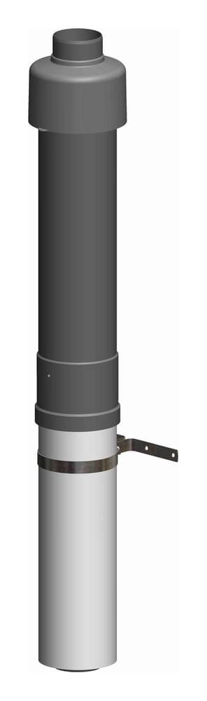 ATEC Abgas Dachhochführung DN 80/125 konzentrisch schwarz 650 mm