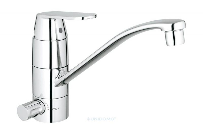 Grohe Küchenarmatur Eurosmart C flacher Auslauf Absperrventil