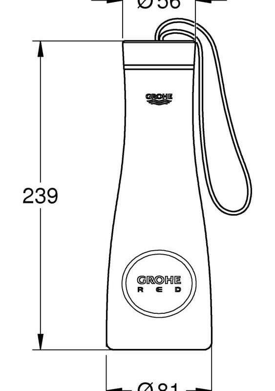 Grohe Red Thermo-Trinkflasche aus Edelstahl Volumen 450 ml