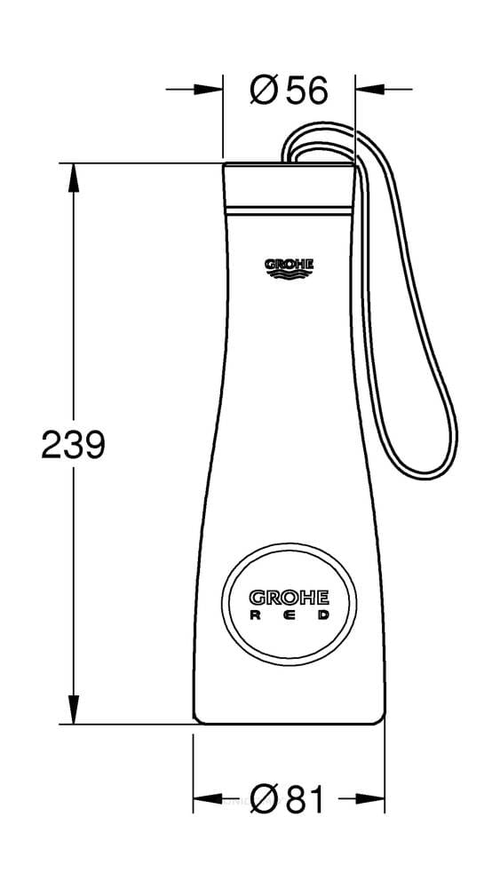Grohe Red Thermo-Trinkflasche aus Edelstahl Volumen 450 ml