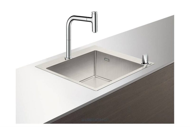 Hansgrohe Edelstahl Küchenspüle Spülencombi 450 edelstahl-optik C71-F450-06 ST