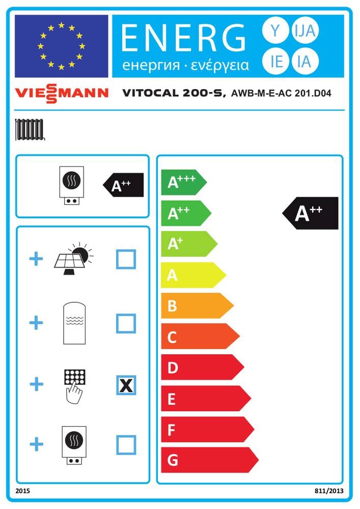 Viessmann Vitocal 200-S Luft/Wasser-Wärmepumpe Split-Bauweise 230 V